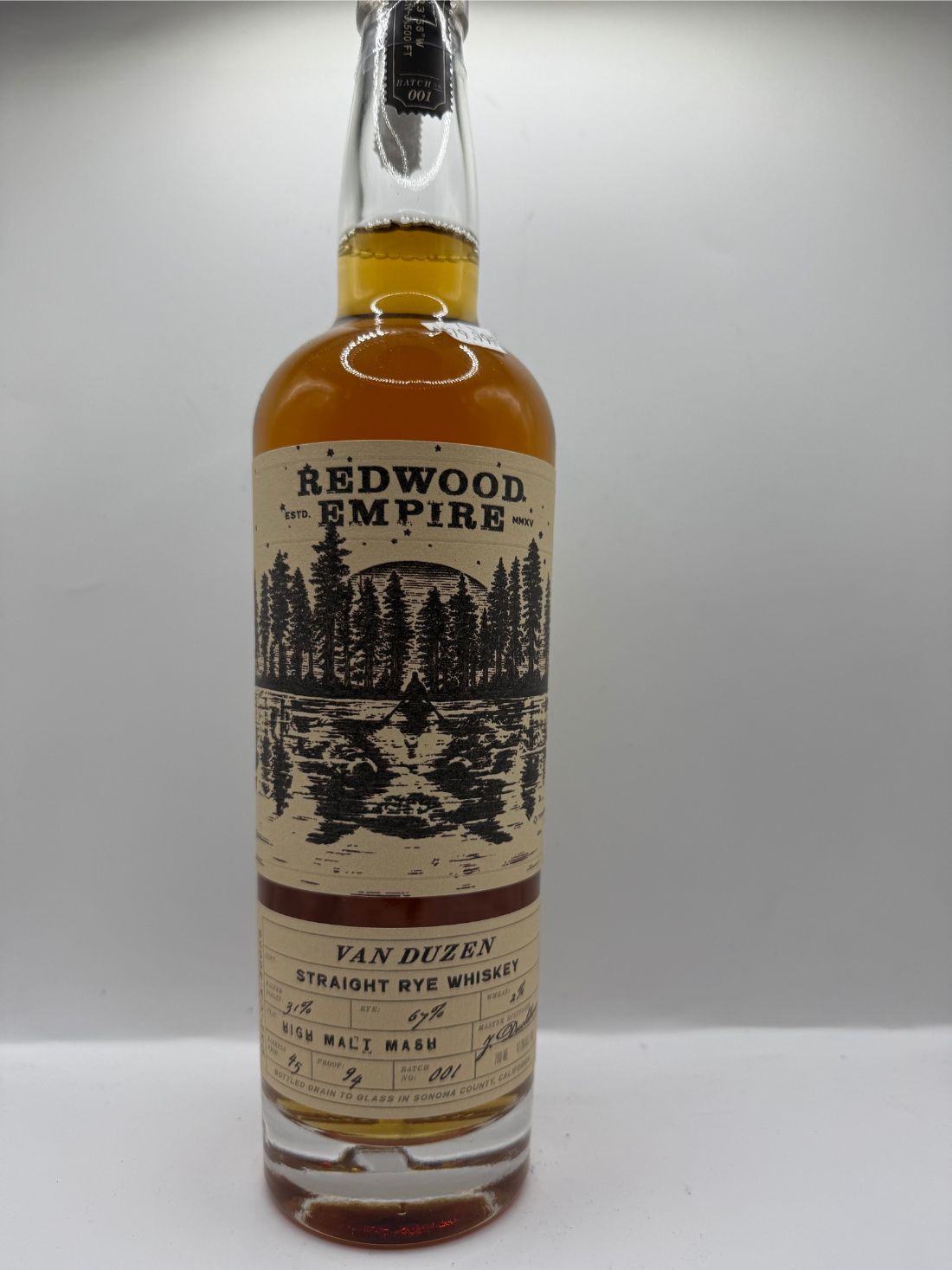 RedWood Empire Van Duzen Straight Rye